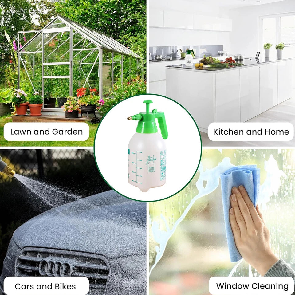 2L Garden Hand Pump Sprayer | Portable Pressure Spray Bottle